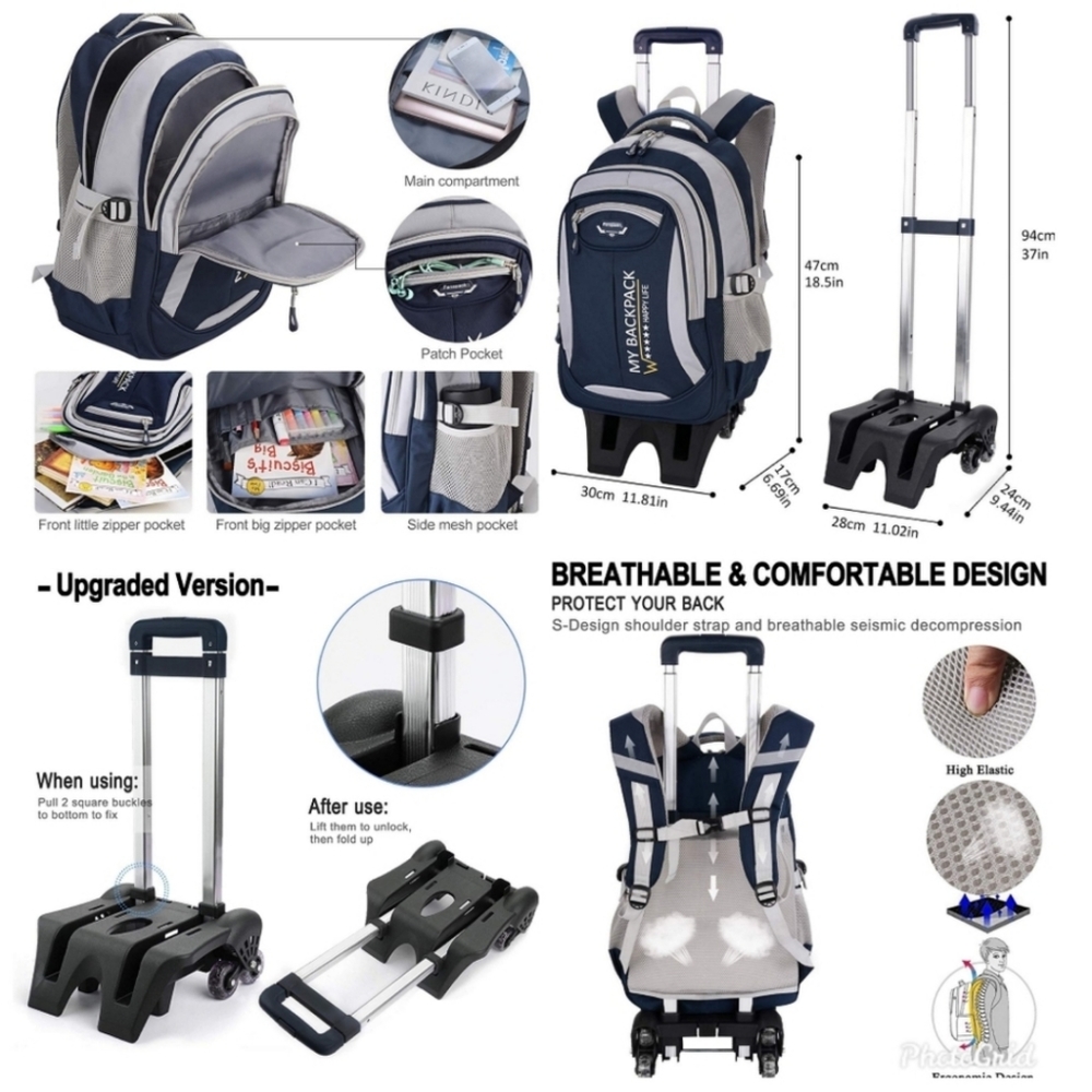 TROLLEY WHEELED BAG BACKPACK
